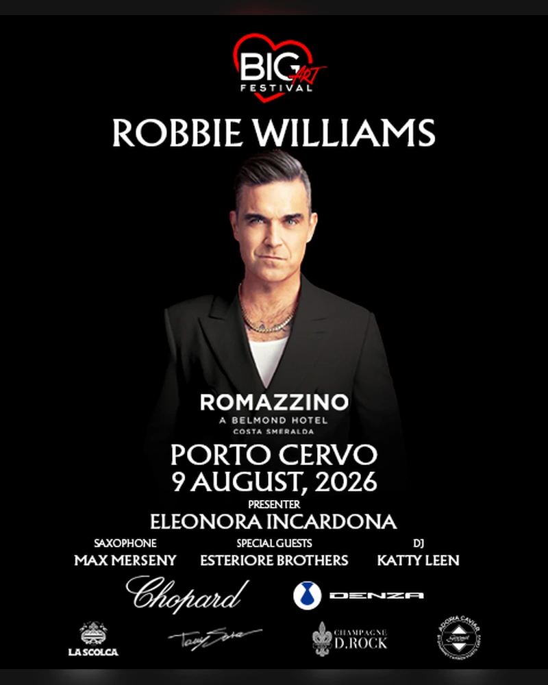 BIG ART FESTIVAL PORTO CERVO: ROBBIE WILLIAMS poster
